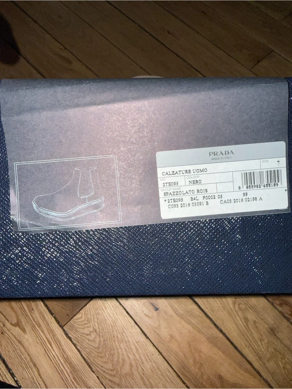 Prada Black Leather Chelsea Chukka Boots